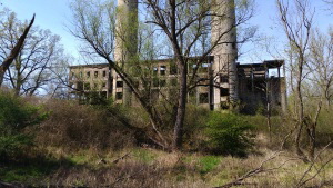 Fensterlcher der Fabrik in Eisenhttenstadt