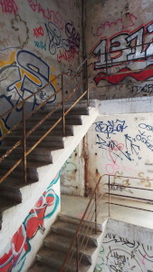 Treppenhaus des Versuchsturms fr Flagleitanlagen